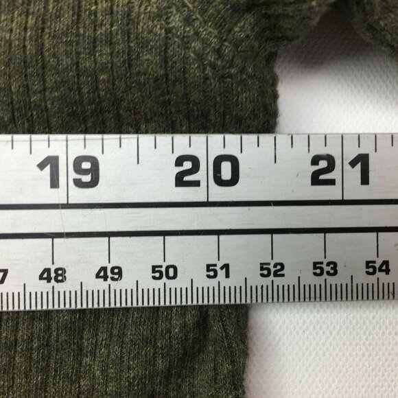 Cherokee Mens Ribbed Olive Green Henley Shirt Casual Short Sleeve Size Medium - Picture 4 of 6